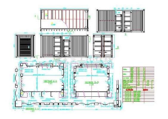 鋼結(jié)構(gòu)集裝箱房的結(jié)構(gòu)圖