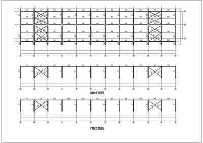 鋼結構平面圖有個雙向剪頭（鋼結構平面圖中雙向箭頭指示）