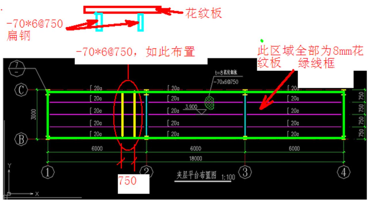 鋼結(jié)構(gòu)平臺結(jié)構(gòu)布置圖